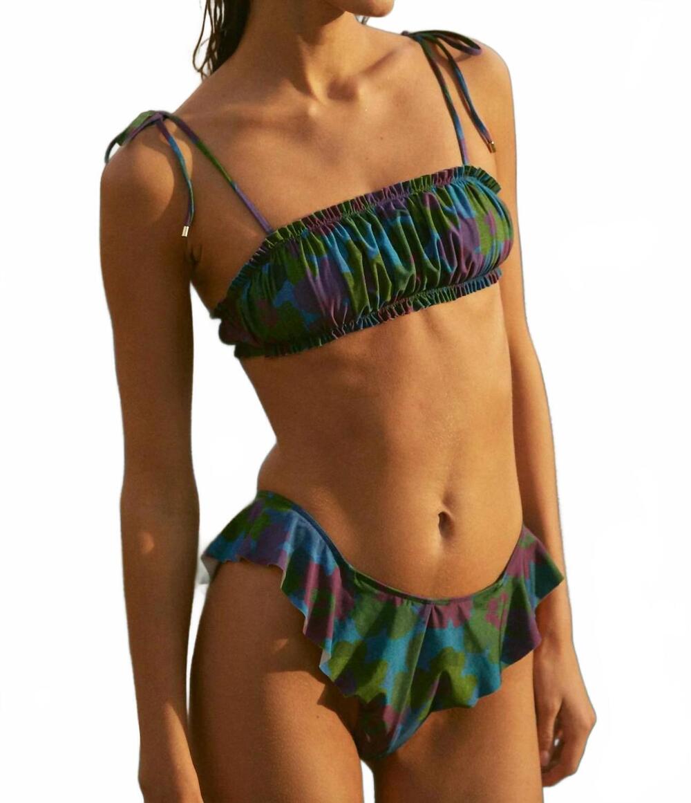 NEW AQUARI women's lotus bikini top in night bloom